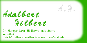 adalbert hilbert business card